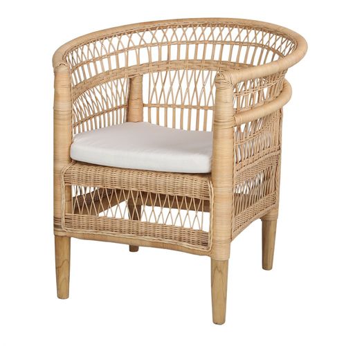 Chaise classique - MALAWI - MisterWils - d'intérieur / en tissu / en rotin