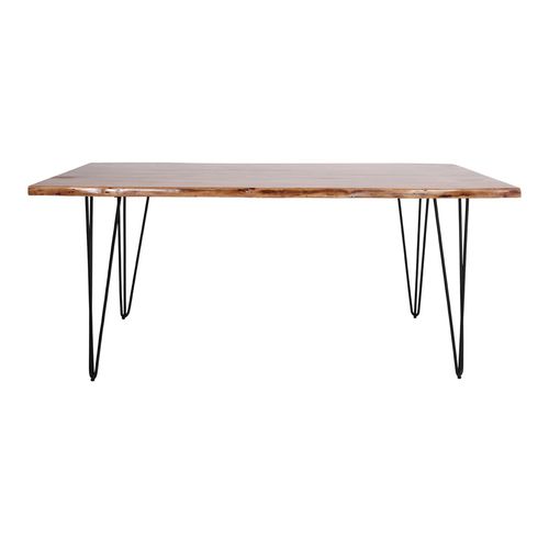 Table à manger contemporaine - BOMBAY - MisterWils - en acacia / avec piètement en acier / rectangulaire