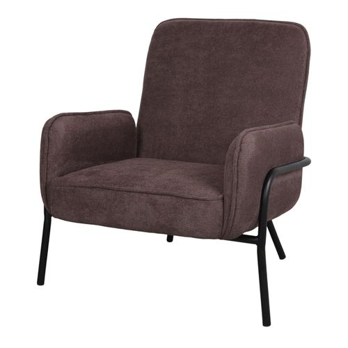 Fauteuil contemporain - ALUDA - MisterWils - en tissu / en acier / marron
