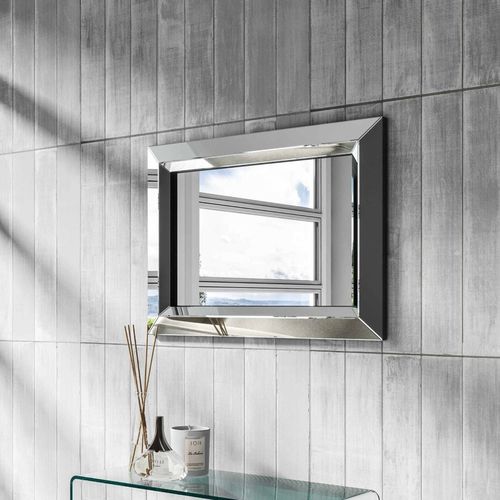 Miroir mural - Canva - Itamoby - contemporain / rectangulaire / argenté