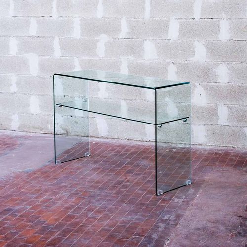 Console contemporaine - Itamoby - en verre trempé / avec piètement en verre trempé / rectangulaire