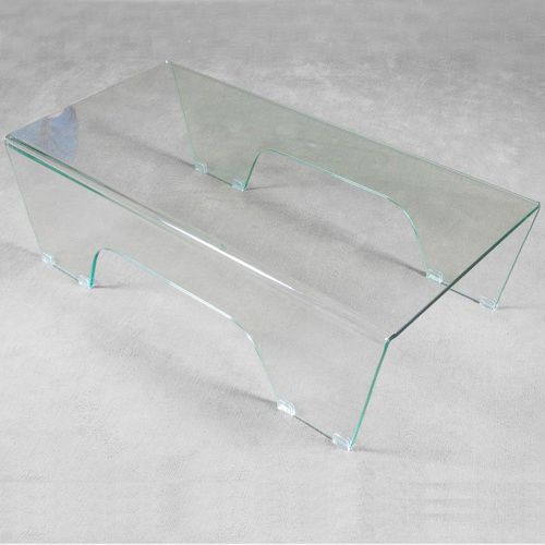 Table basse contemporaine - Ghoy - Itamoby - en verre bombé / avec piètement en verre / rectangulaire