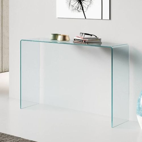 Console contemporaine - Smalle 120 - Itamoby - en verre bombé / avec piètement en verre / rectangulaire