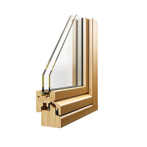 Fenêtre en verre - DUAL SLIM - Caiframe - en bois / coulissante / oscillo-battante