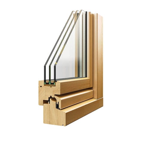 Fenêtre en verre - TERMIK 80 SLIM - Caiframe - en bois / coulissante / oscillo-battante