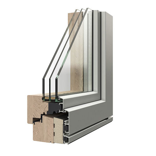 Fenêtre bois-alu - PASSIVE - Caiframe - en aluminium / coulissante / battante