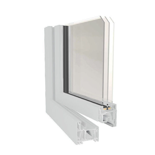 Fenêtre en PVC - SHINE LIGHT - Caiframe - à guillotine / 2 vantaux / blanche