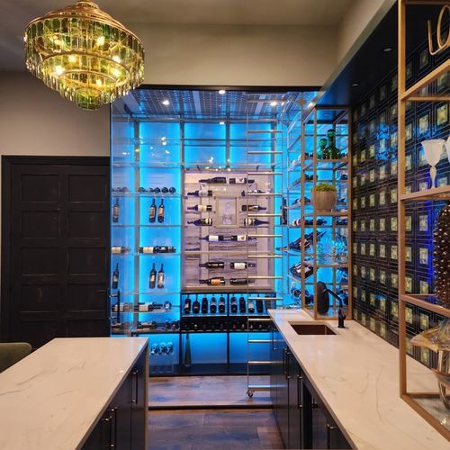 Cave à vin de service - RHODES VILLA - Dragon Cellars S.L - encastrable / en verre / 2 faces vitrées