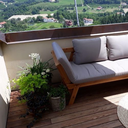 Lame de terrasse en bois massif - BRUNO SRL - en teck / en padouk / d'extérieur