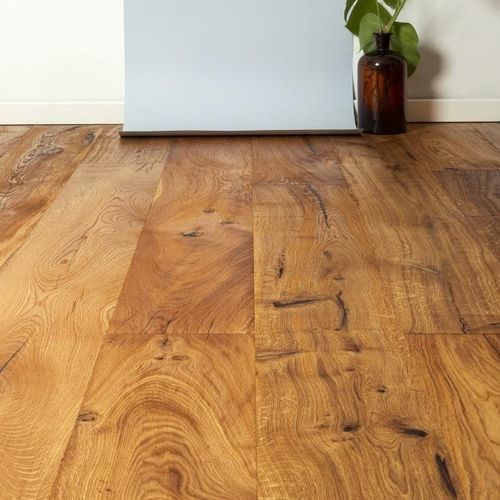 Parquet massif - B.Logic - BRUNO SRL - en chêne / pont de bateau / brossé