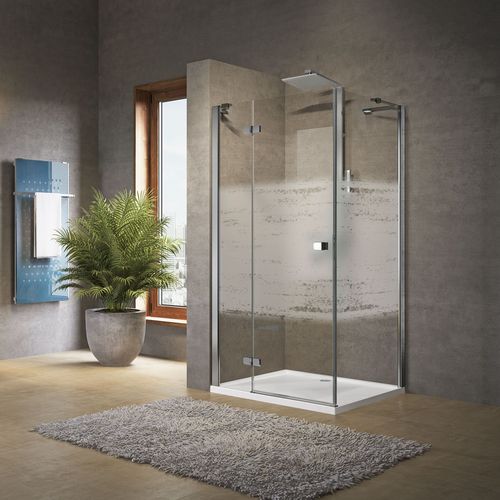 Paroi de douche battante - BRERA G+F - NOVELLINI - carrée / d'angle / en verre trempé