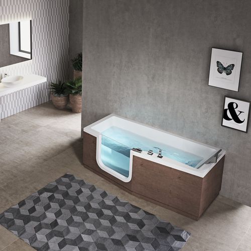 Baignoire à poser - IRIS - NOVELLINI - pour habitat / en bois / en acrylique