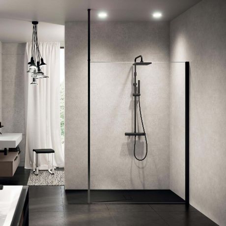 Paroi de douche fixe - KUADRA H - NOVELLINI - rectangulaire / d'angle / en verre trempé