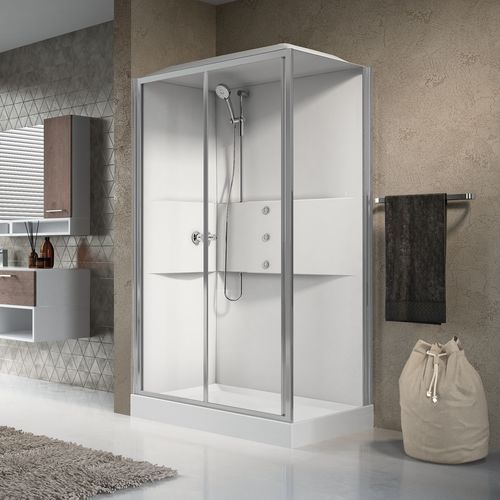 Paroi de douche coulissante - MEDIA 2.0 2P120X80 - NOVELLINI - fixe / rectangulaire / d'angle