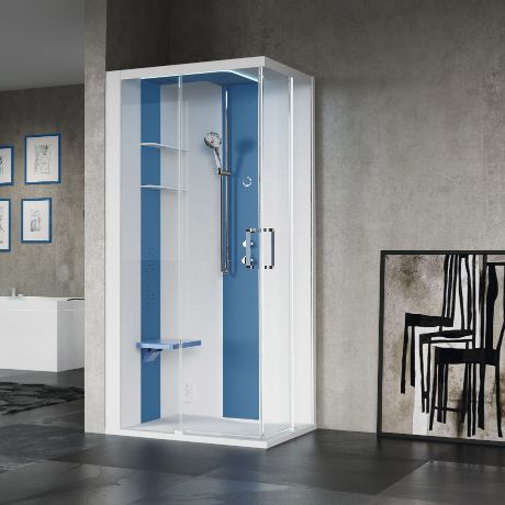 Paroi de douche coulissante - SKILL A100X80 - NOVELLINI - fixe / rectangulaire / d'angle