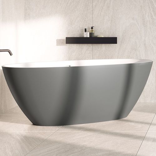 Baignoire ovale - SAND - NOVELLINI - en îlot / pour habitat / en résine