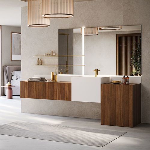 Meuble de salle de bain contemporain - CONCEPT - NOVELLINI - résidentiel / professionnel / en verre fumé