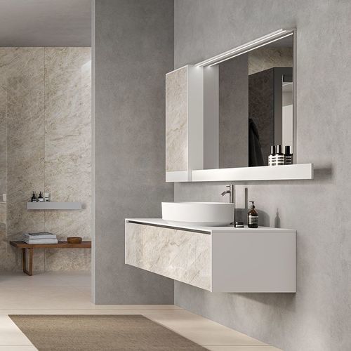 Meuble de salle de bain contemporain - LAB39 series - NOVELLINI - résidentiel / contract / en aluminium