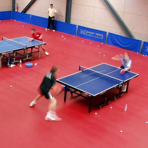 Sol sportif d'intérieur - TARAFLEX® TABLE TENNIS - Gerflor - Contract Sport & Contract Flooring - en PUR / en PVC / en fibre de verre