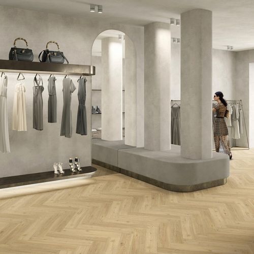 Revêtement de sol acoustique - CREATION 55 RIGID HERRINGBONE  - Gerflor - Contract Sport & Contract Flooring - en vinyle / d'intérieur / pour salle de séjour