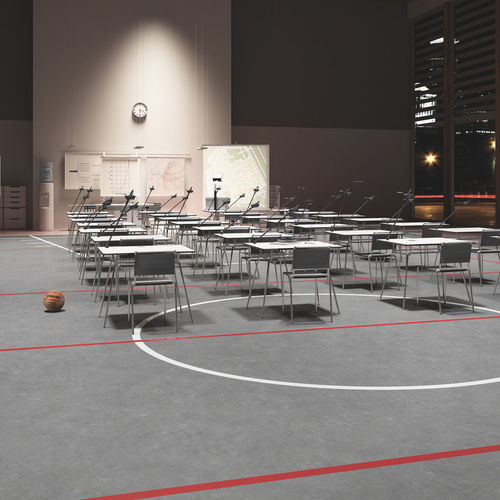 Sol sportif d'intérieur - TARAFLEX® MULTI-USE  - Gerflor - Contract Sport & Contract Flooring - minéral / pour activité sportive / pour salle multisport