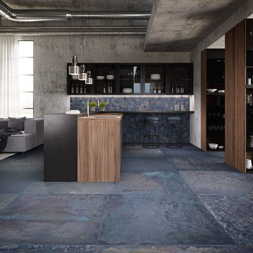 Carrelage en grès cérame - CORTEN - CERAMICAS APARICI - poli / d'intérieur / d'extérieur