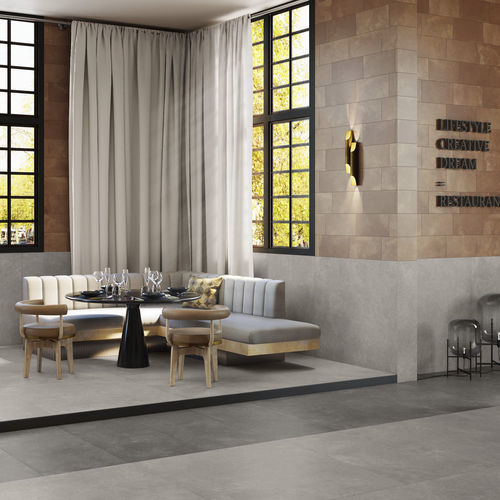 Carrelage en grès cérame - ANTRACITE - CERAMICHE CAESAR - mat / texturé / d'intérieur