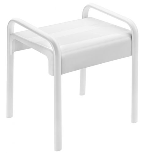 Tabouret de douche contemporain - 047770 - PELLET ASC - en plastique / avec piètement en aluminium / 4 pieds