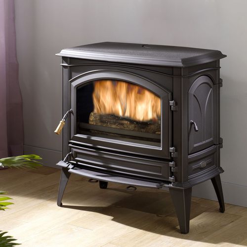 Poêle à bois - RUSTIQUE ANTHRACITE - Cheminées de Chazelles - 11 kW / contemporain / en fonte