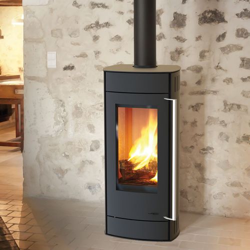 Poêle à bois - LERS  - Cheminées de Chazelles - 6 kW / contemporain / en acier