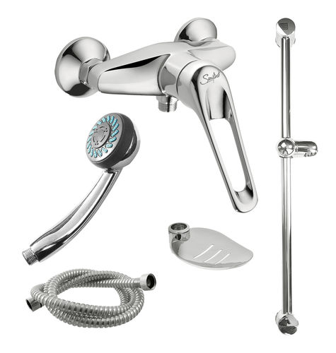 Mitigeur de douche - 75549 - PRESTO - mural / en laiton chromé / 1 trou