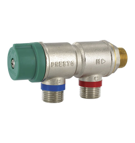 Mitigeur de douche - REGULATEUR THERMOSTATIQUE ENTREE PARALLELE 1/2" : 29006 - PRESTO - mural / thermostatique / en métal chromé