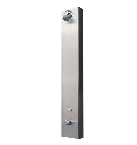 Colonne de douche thermostatique - PANNEAU PLP TOUCH®-VERSION LEGIONELLE-INOX-ALIM HAUTE :88700 - PRESTO - professionnelle / en inox / murale