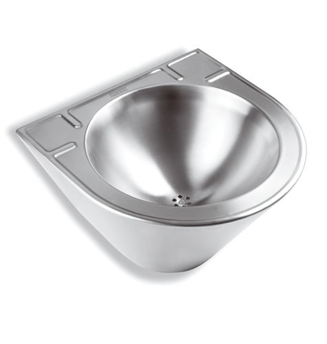 Lavabo mural - 71016 - PRESTO - en inox / simple / rond