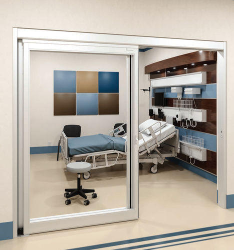 Porte d'intérieur - VersaMax 2.0 ICU - ASSA ABLOY Entrance Systems - en métal / coulissante / télescopique