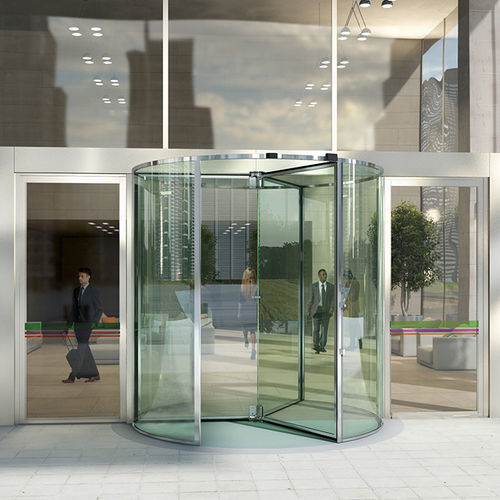 Porte d'entrée - All-glass - ASSA ABLOY Entrance Systems - en aluminium / à tambour / contemporaine