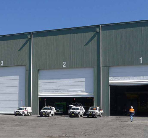 Porte industrielle enroulable - Megadoor VL31-series - ASSA ABLOY Entrance Systems - en acier / en tissu / automatique