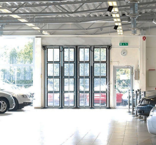 Porte industrielle pliante - FD2050F - ASSA ABLOY Entrance Systems - en aluminium / en verre / en acrylique