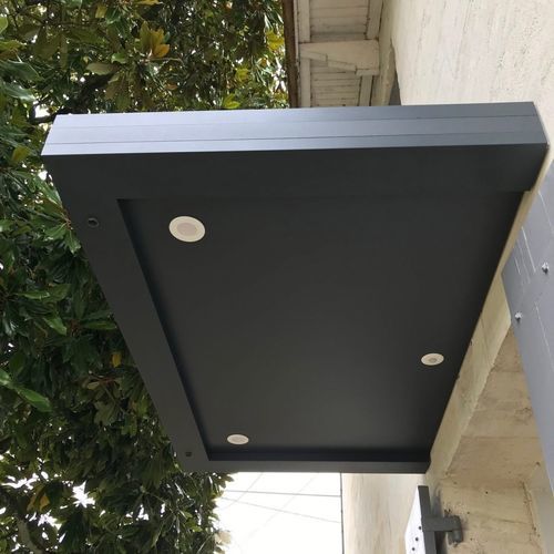 Auvent pour entrée - Alysée - DAL'ALU - en aluminium / couverture en aluminium / plat