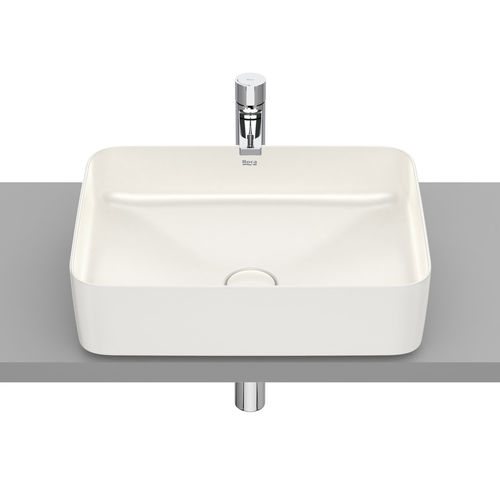 Vasque à poser - INSPIRA SQUARE   - ROCA - en porcelaine / rectangulaire / contemporaine