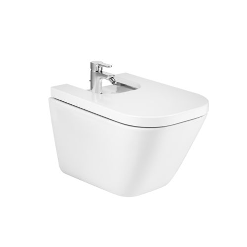 Bidet suspendu - THE GAP SQUARE   - ROCA - en porcelaine