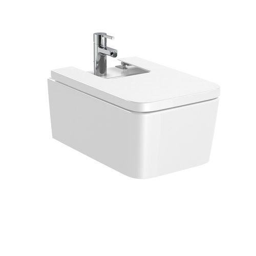 Bidet suspendu - INSPIRA SQUARE  - ROCA - en porcelaine