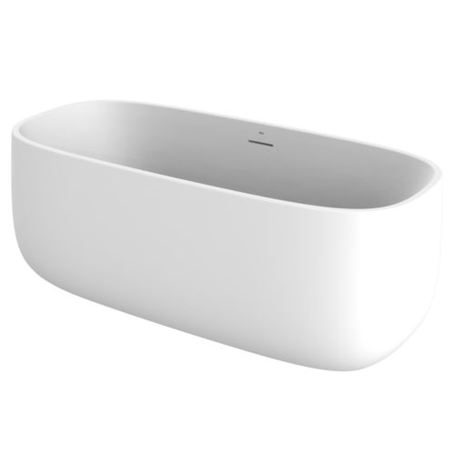 Baignoire ovale - BEYOND. SURFEX®  - ROCA - en îlot / en fonte minérale / blanche