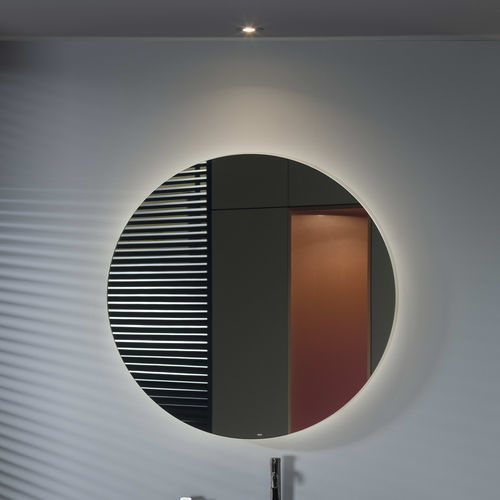Miroir mural - LUNA - ROCA - contemporain / rond / gris