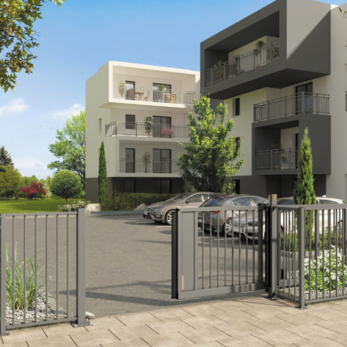 Portail autoportant - ALLIX® - DIRICKX - en métal / à barreaux / motorisé