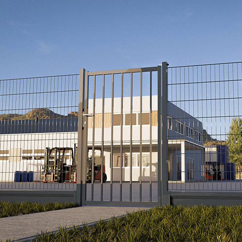 Portail battant - XYLIO® B20 - DIRICKX - en acier galvanisé / à barreaux / vert