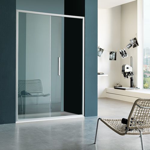 Paroi de douche coulissante - B7980 - SAMO - fixe / en niche / en verre trempé