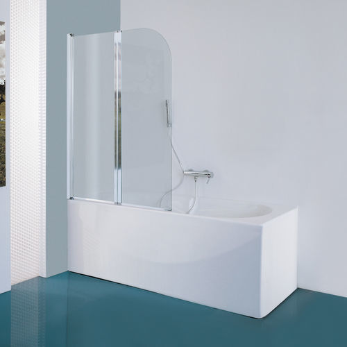 Pare-baignoire pliant - B1696 - SAMO - à gauche / en verre trempé / 2 volets