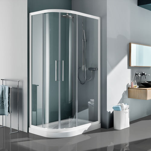 Paroi de douche coulissante - B7893 - SAMO - fixe / courbée / d'angle