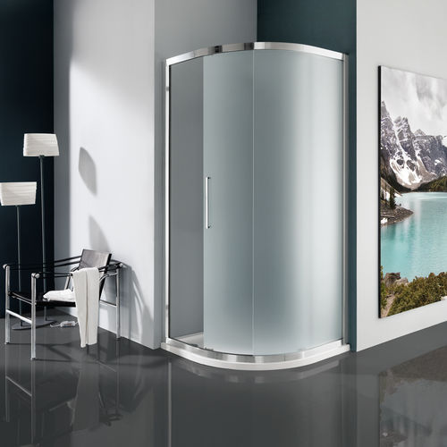 Paroi de douche coulissante - B7863 - SAMO - fixe / réversible / courbée
